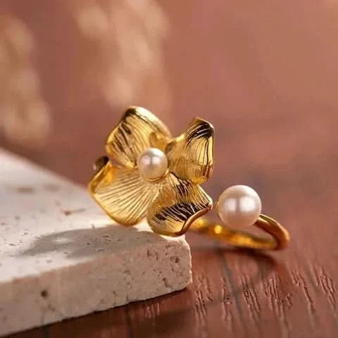 Flower Necklace & Ring Set