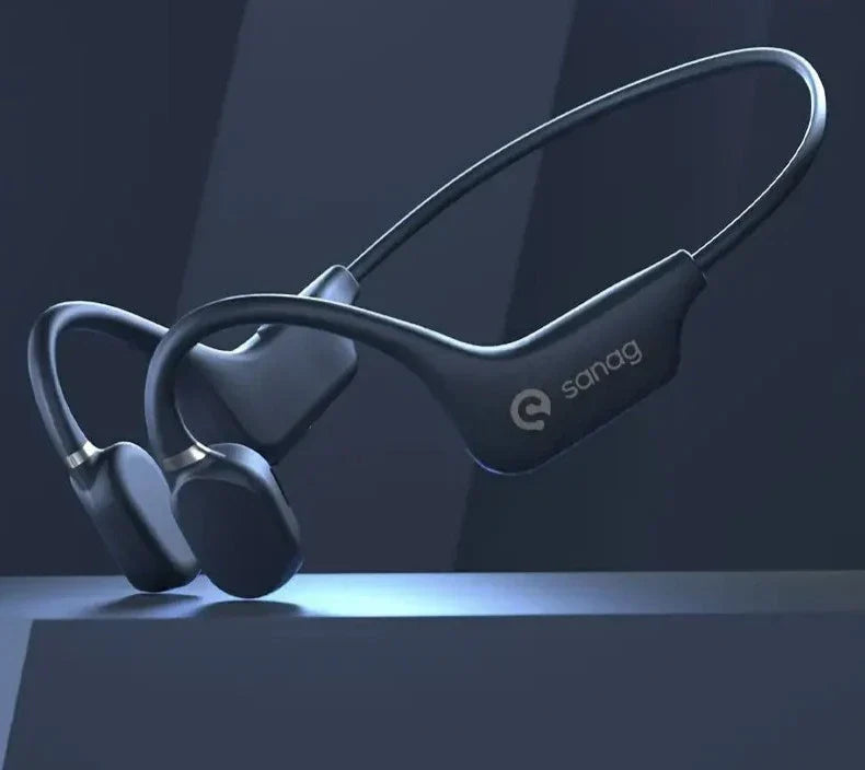 True Bone Conduction Earphone Open Ear Wireless Sport Headphones - Blue