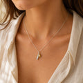 Real White Gold Necklace, Solid Gold Olive Leaf & Fruit Necklace, Pendant Jewelry, Gift for Her, Birthday Gift for Women, Handmade Jewelry