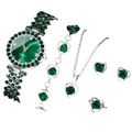 Women's Luxury Watch Jewelry Set with Heart Accents